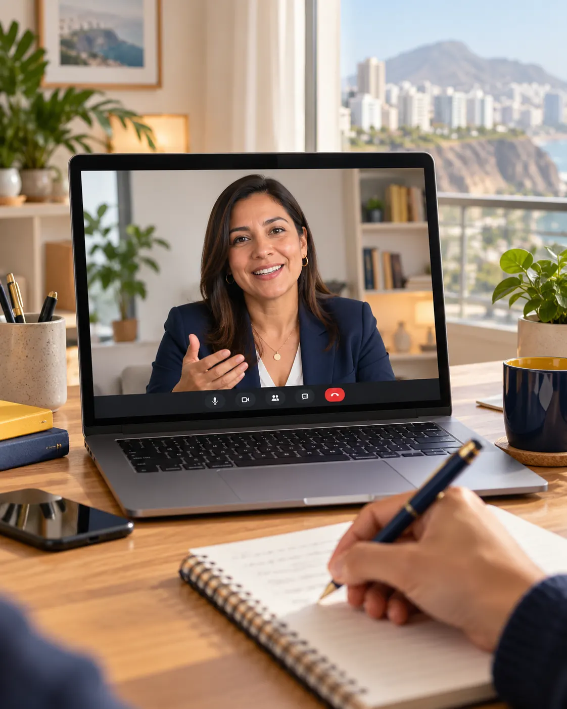 Reunión por videollamada con un asesor de Advisors Corp Perú
